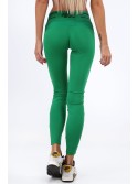 Green fitted sports leggings MR11017 - Online store - Boutique